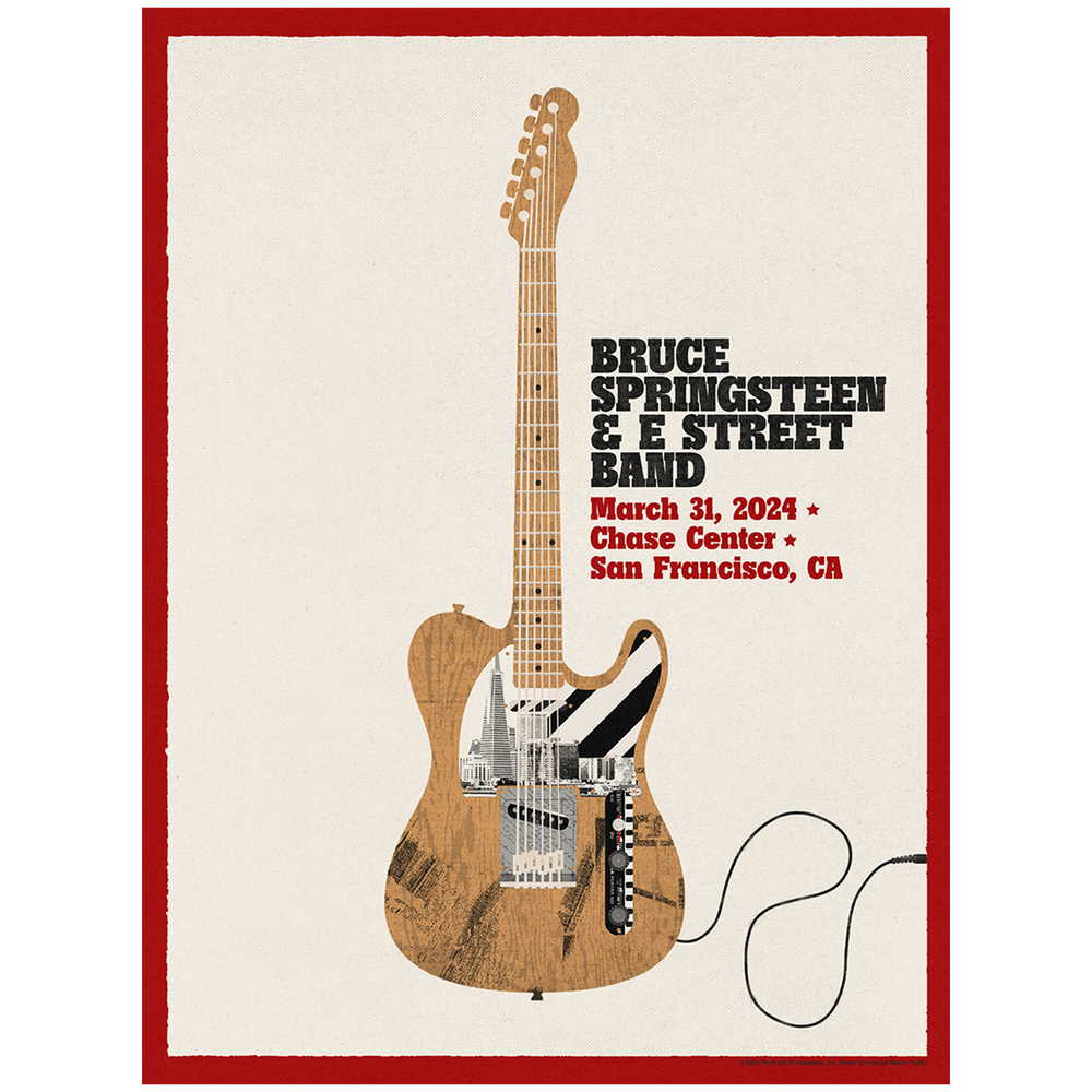 San Francisco March 31 Bruce Springsteen & The E-Street Band World Tour 2024 Poster - Limited Edition