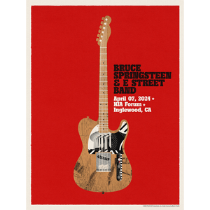 Inglewood April 7 Bruce Springsteen & The E-Street Band World Tour 2024 Poster - Limited Edition