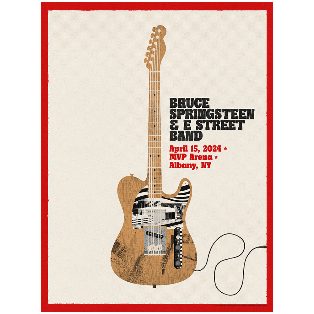 Albany April 15 Bruce Springsteen & The E-Street Band World Tour 2024 Poster - Limited Edition