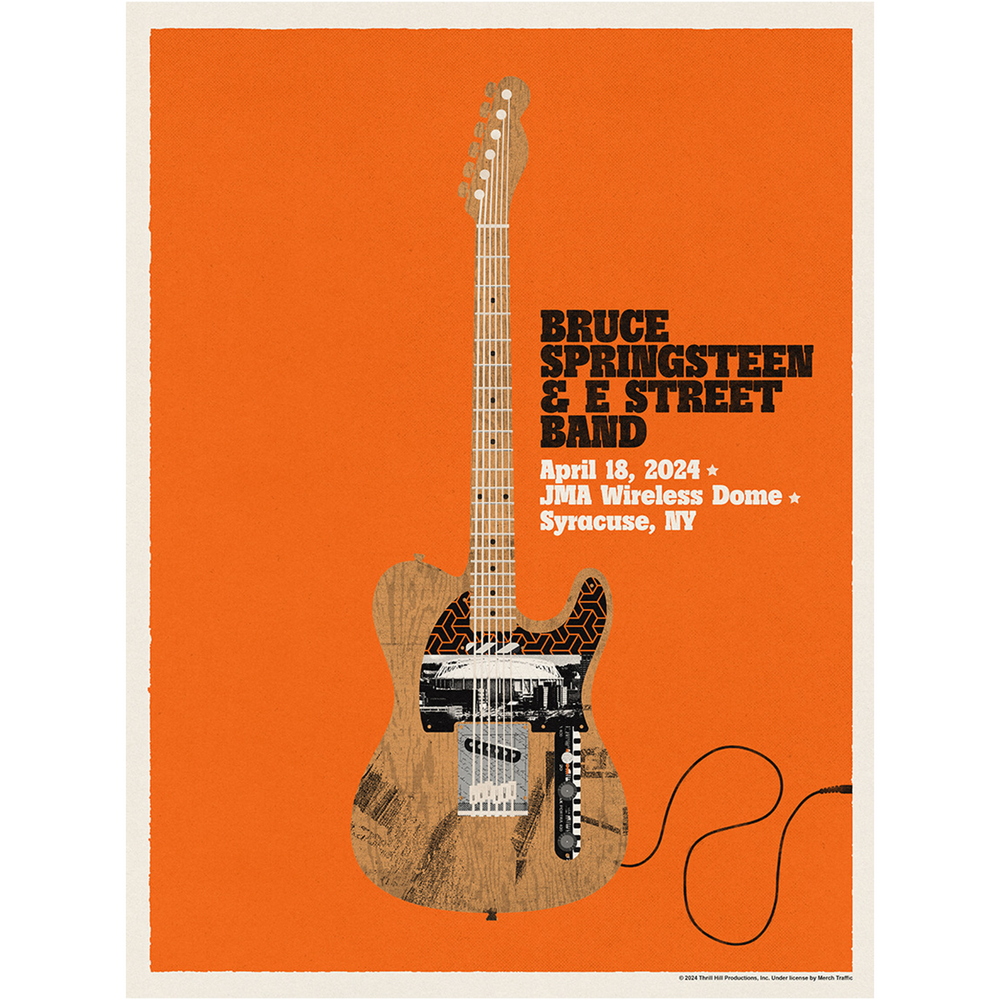 Syracuse April 18 Bruce Springsteen & The E-Street Band World Tour 2024 Poster - Limited Edition