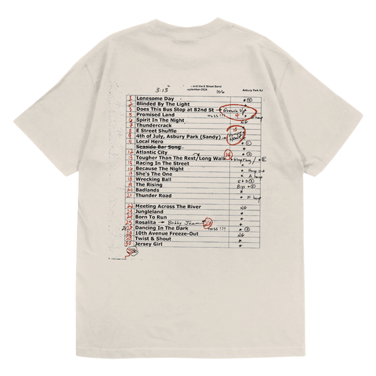 Live From Asbury Park 2024 Tee - Ivory