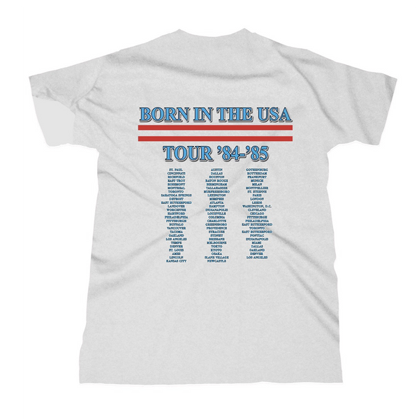 Born In The USA White Tee – Bruce Springsteen