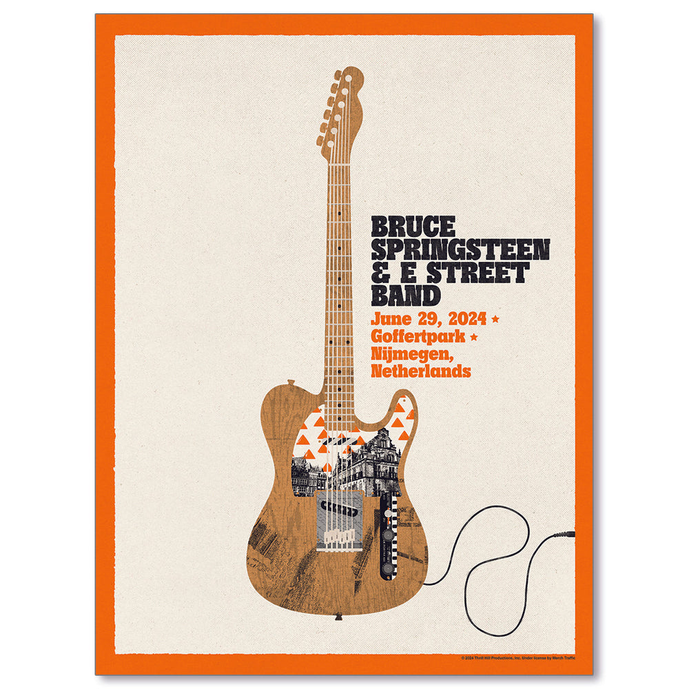 Nijmegen 29th June Bruce Springsteen and E Street Band World Tour 2024 Poster - Limited Edition