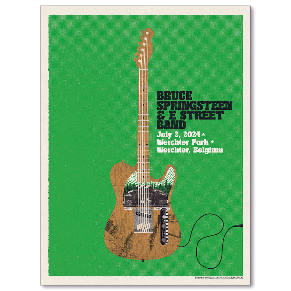 Werchter 2nd July Bruce Springsteen and E Street Band World Tour 2024 Poster - Limited Edition