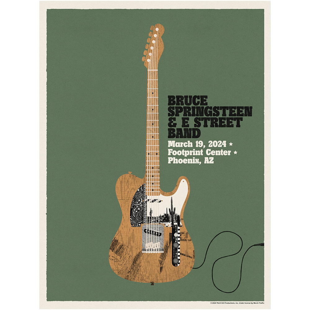 Phoenix March 19 Bruce Springsteen & The E-Street Band World Tour 2024 Poster - Limited Edition