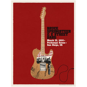 San Diego March 25 Bruce Springsteen & The E-Street Band World Tour 2024 Poster - Limited Edition