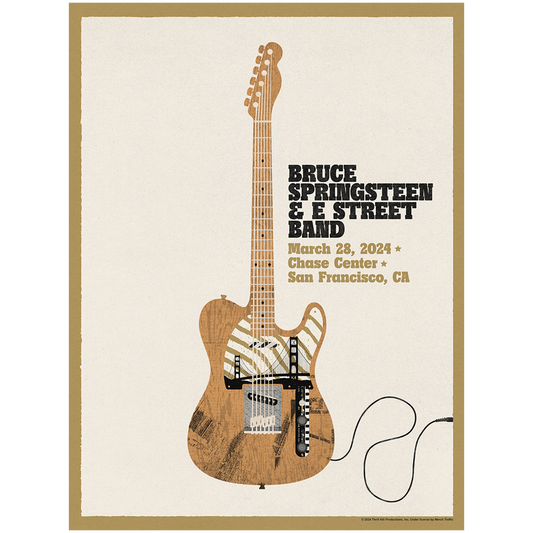 San Francisco March 28 Bruce Springsteen & The E Street Band World Tour 2024 Poster - Limited Edition