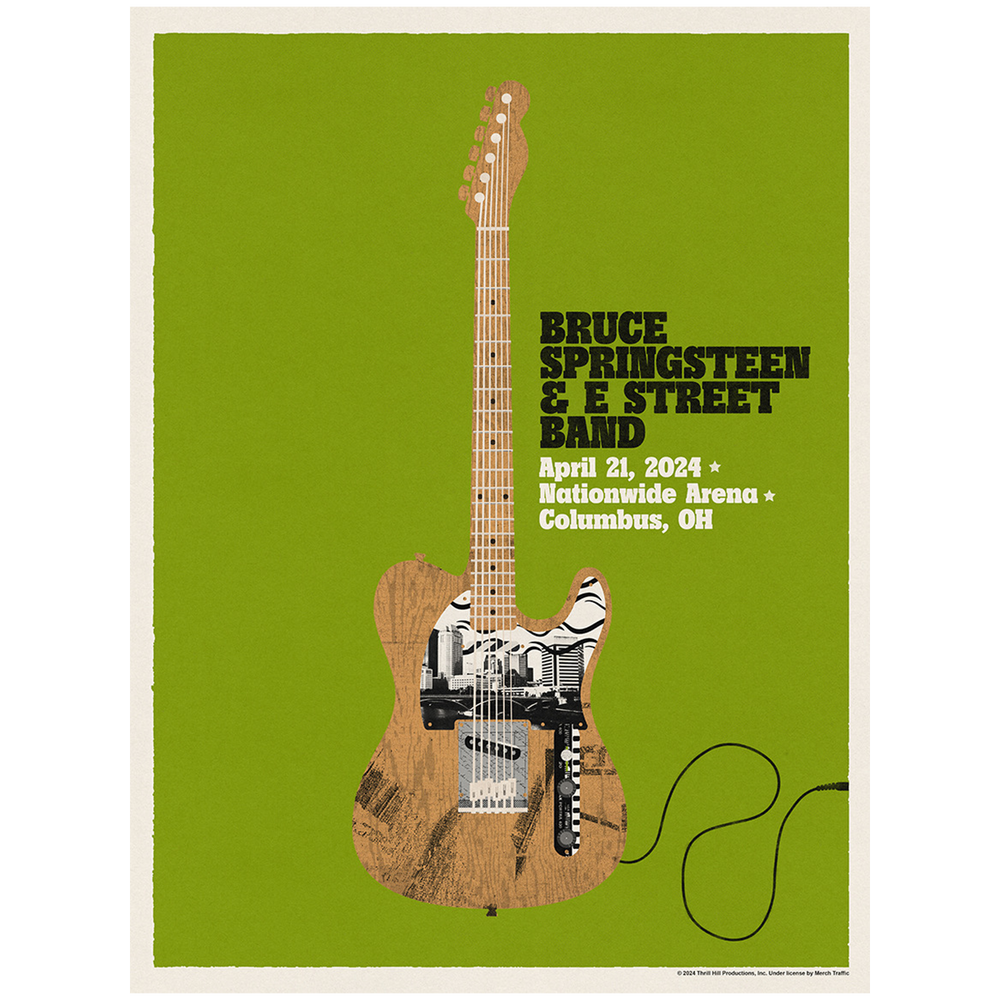 Columbus April 21 Bruce Springsteen & The E-Street Band World Tour 2024 Poster - Limited Edition