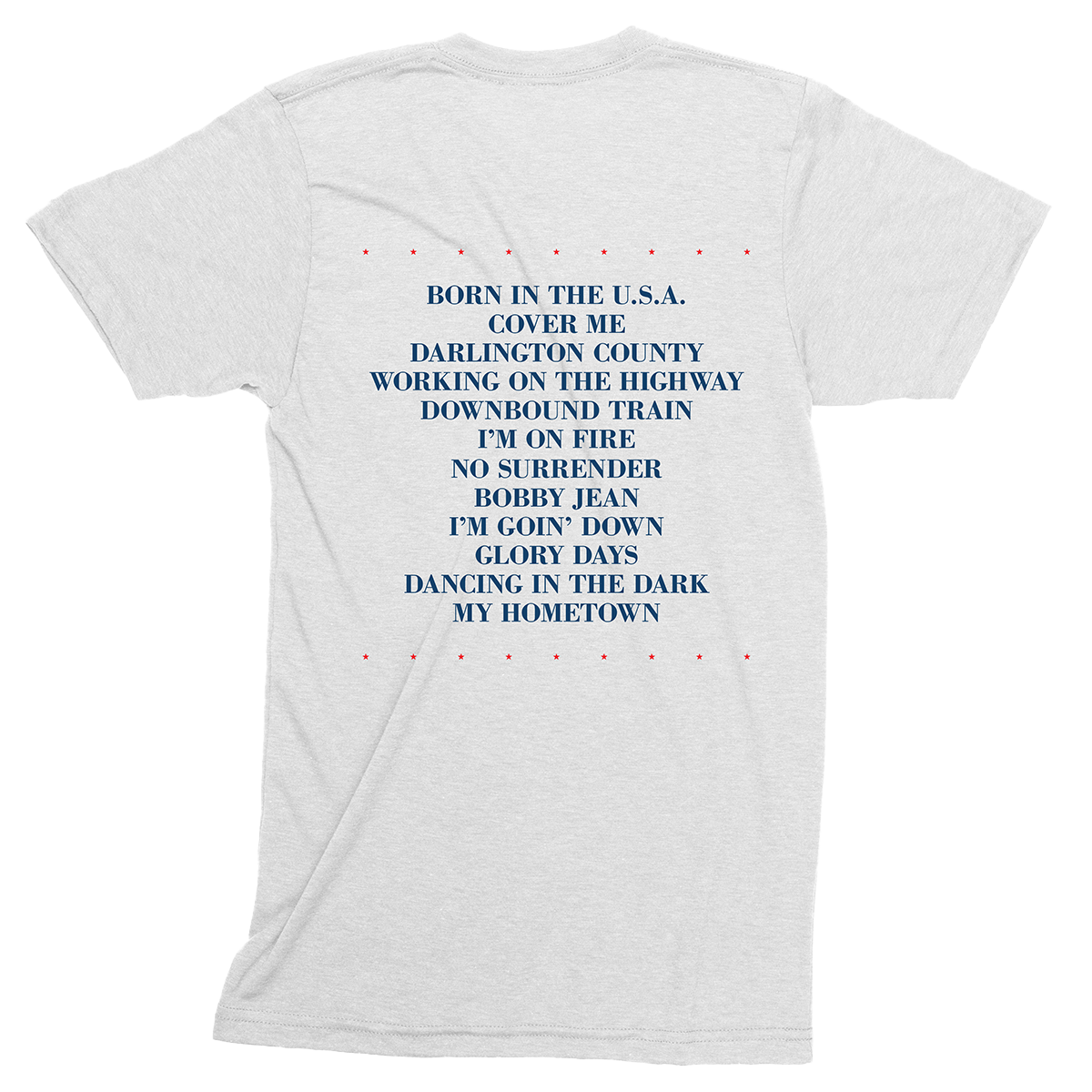 Born In The USA 40th Anniversary Tracklist Tee