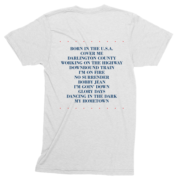 Born In The USA 40th Anniversary Tracklist Tee - Bruce