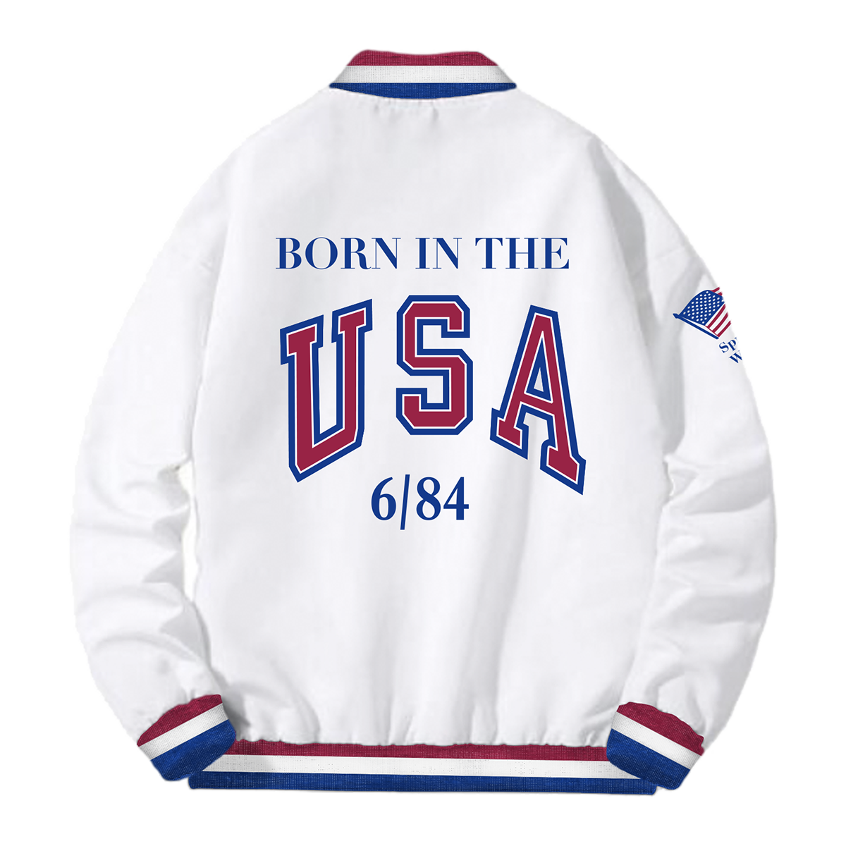 Retro Born In The U.S.A. Bomber Tour Jacket