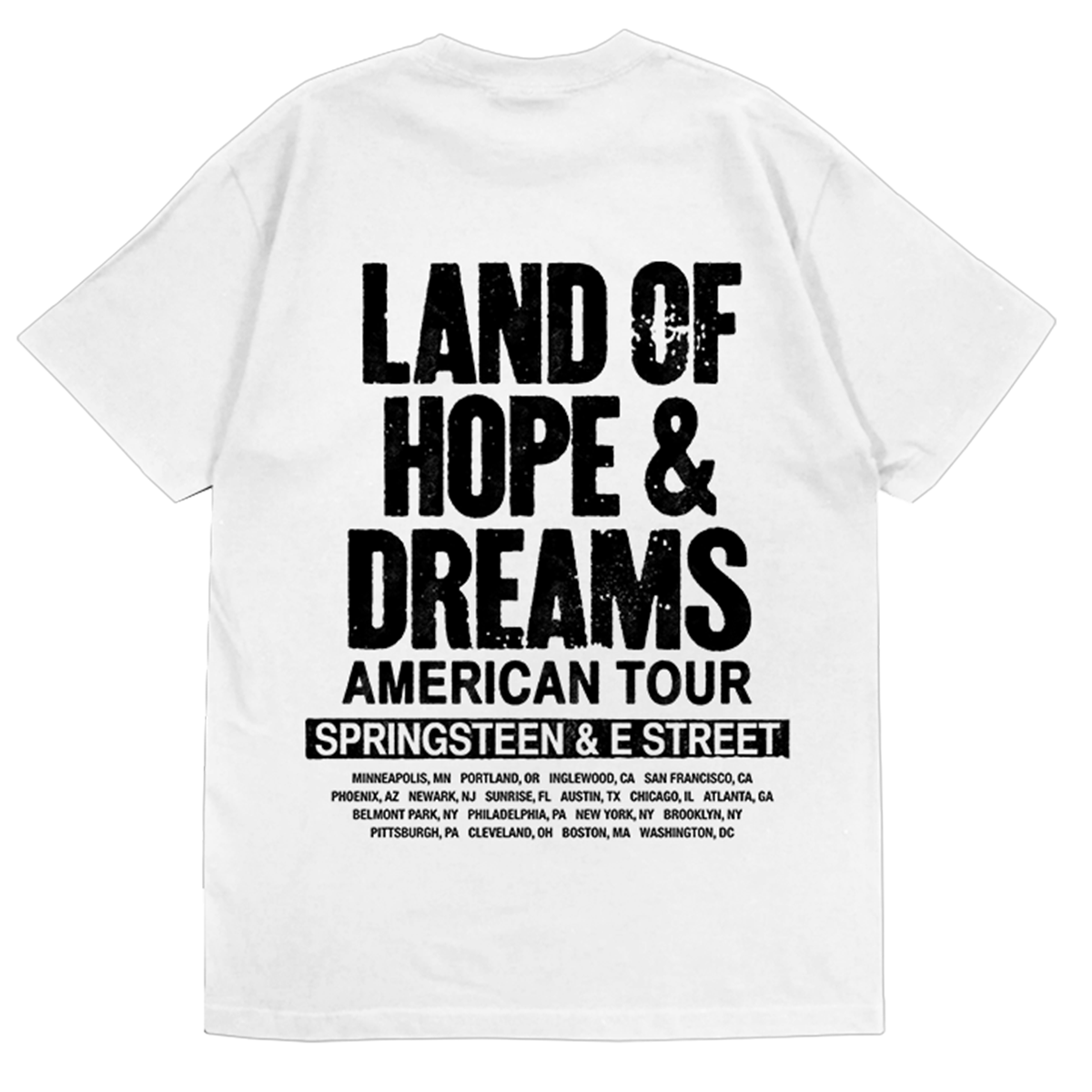 2026 Land Of Hope & Dreams American Tour "No Kings" Tee - White