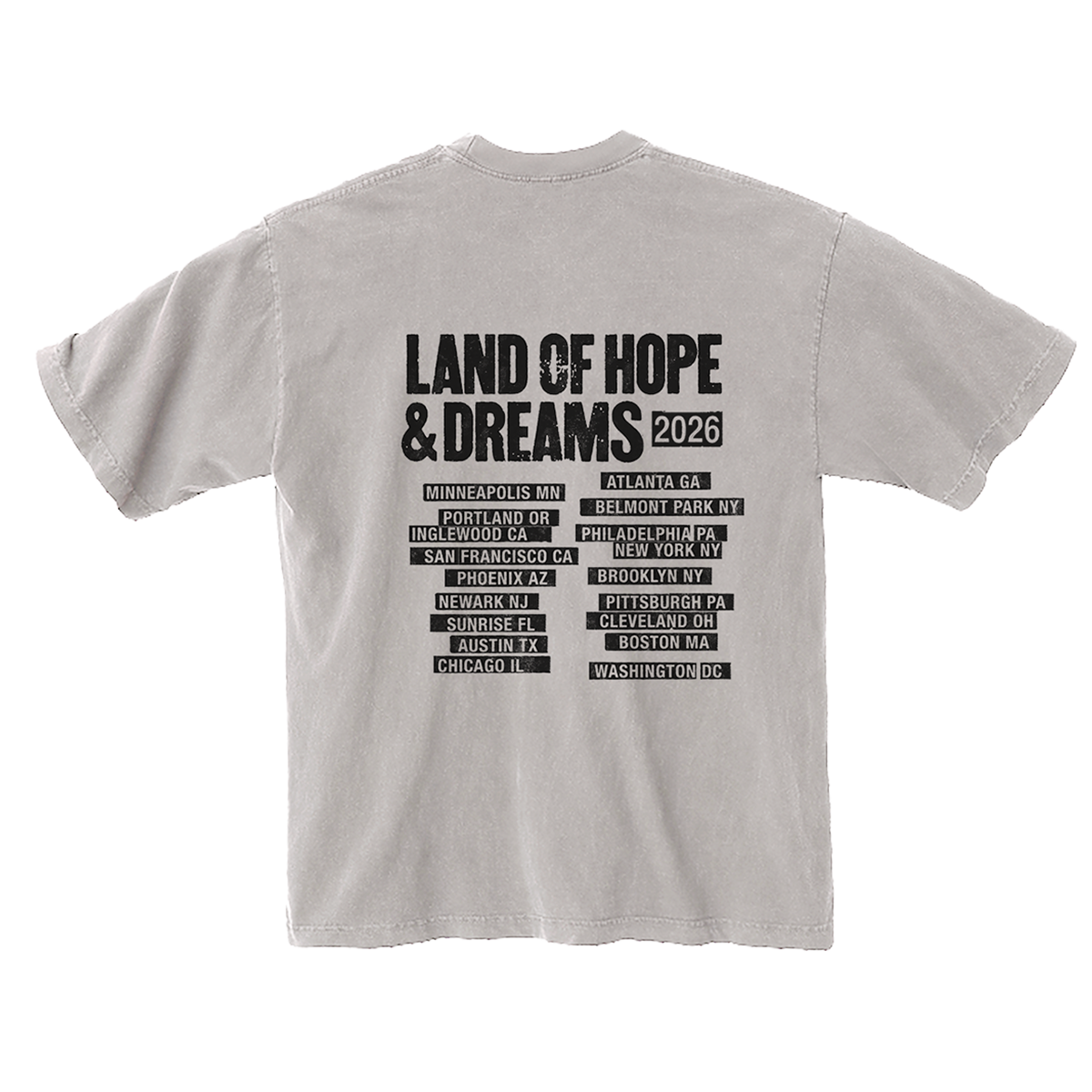 2026 Land Of Hope & Dreams American Tour Flag Tee – Bruce Springsteen 2026 Land Of Hope & Dreams American Tour Flag Tee – Bruce Springsteen