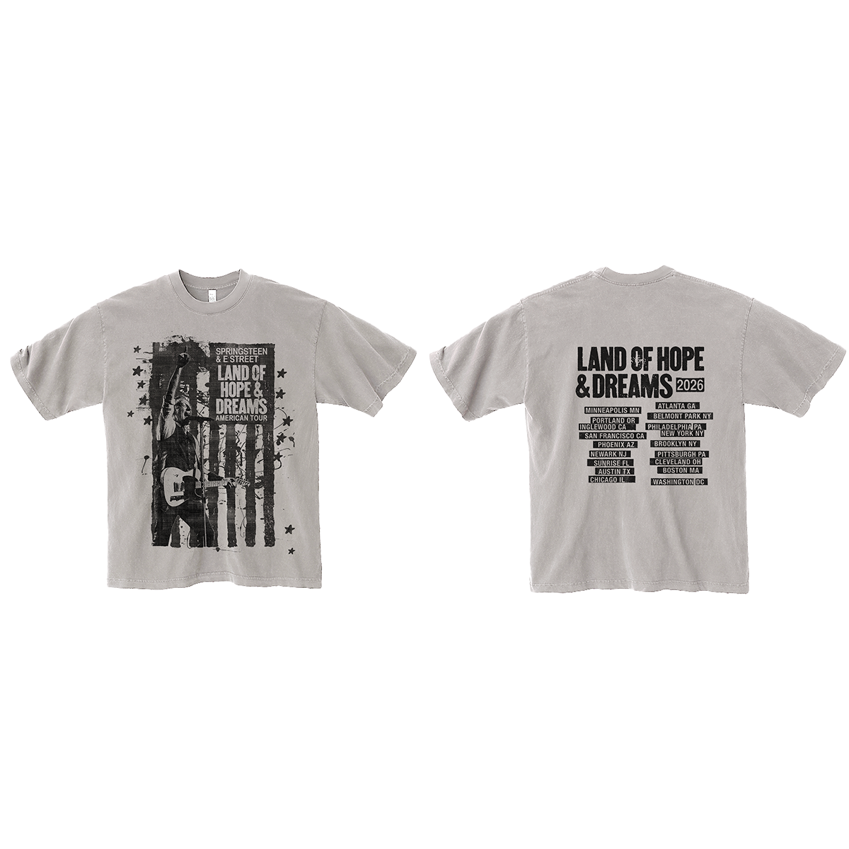 2026 Land Of Hope & Dreams American Tour Flag Tee – Bruce Springsteen
