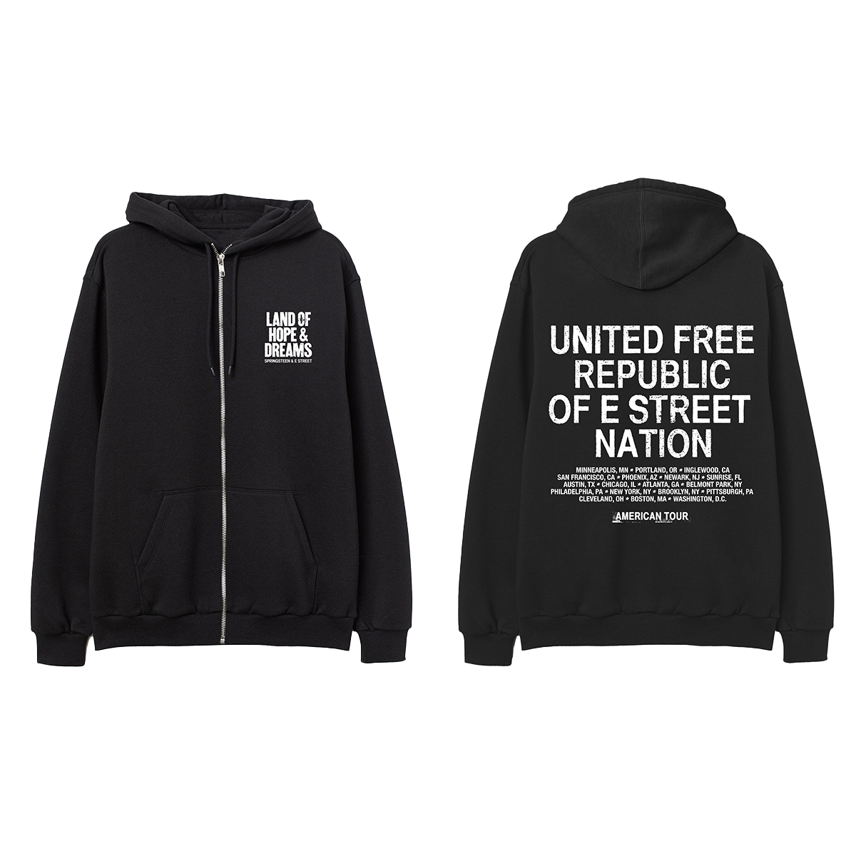 2026 Land Of Hope & Dreams American Tour "United Free Republic" Zip Hoodie