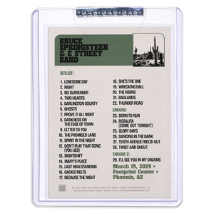 GAS Phoenix March 19 Bruce Springsteen & The E-Street Band 2024 Setlist Trading Card