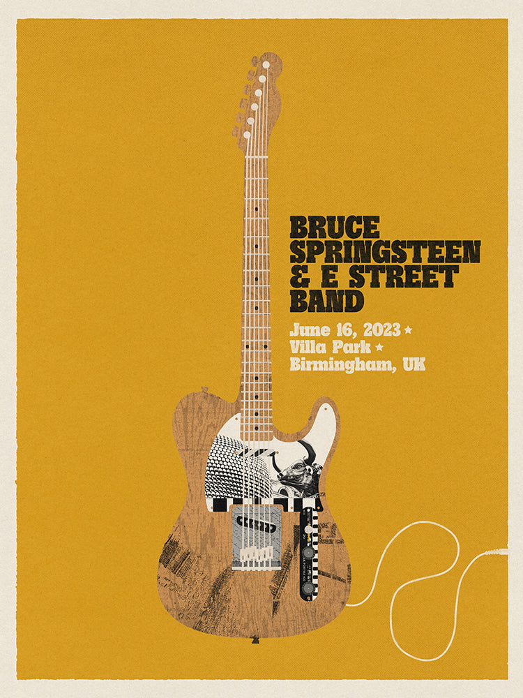 Birmingham June 16th Bruce Springsteen and the E-Street Band World Tour 2023 Poster - Limited Edition