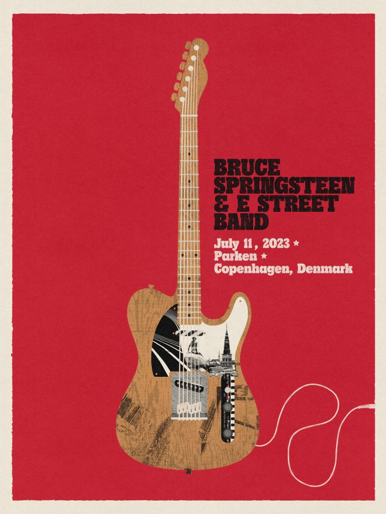 Copenhagen July 11th Bruce Springsteen and the E-Street Band World Tour 2023 Poster - Limited Edition