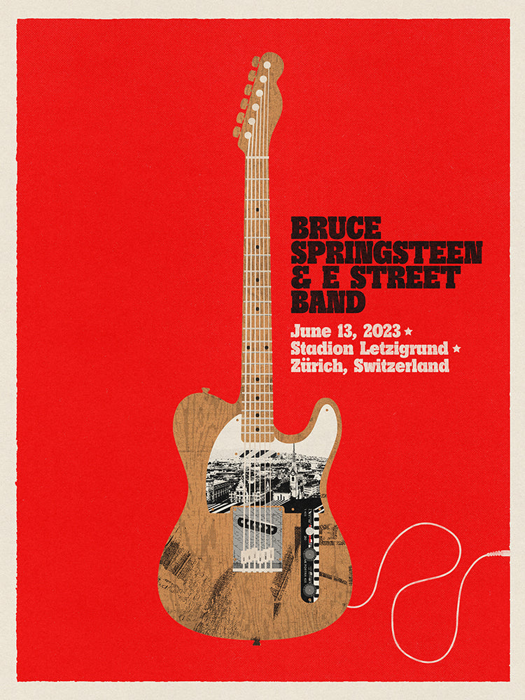 Zurich June 13th Bruce Springsteen and the E-Street Band World Tour 2023 Poster - Limited Edition