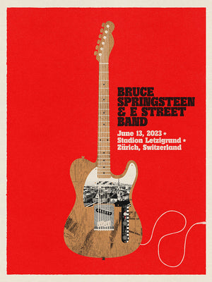 Zurich June 13th Bruce Springsteen and the E-Street Band World Tour 2023 Poster - Limited Edition